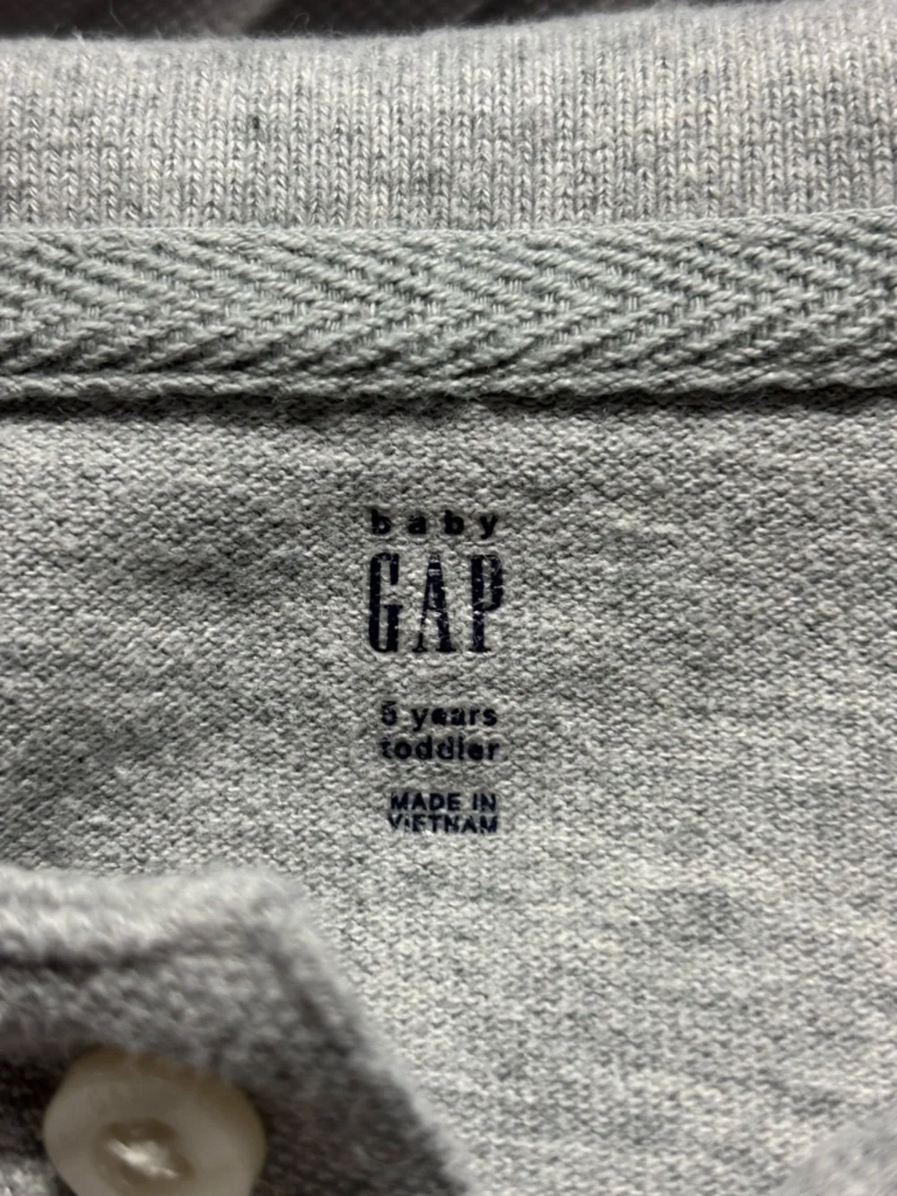 Baby GAP Polo Shirt 5T Gray Classic Short Sleeve Toddler Boys